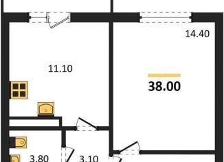 1-ком. квартира на продажу, 38 м2, село Ямное, Просёлочная улица, 2к5