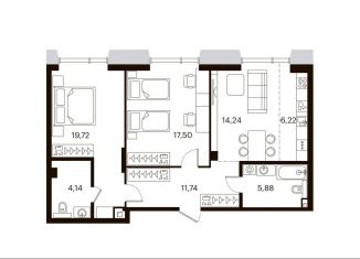 Продажа трехкомнатной квартиры, 79.4 м2, Хабаровский край, улица Истомина, 9