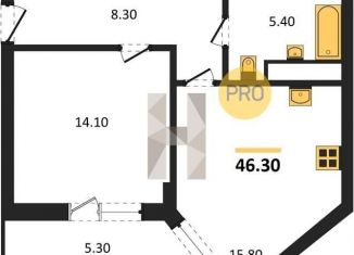 Продается 1-ком. квартира, 46.3 м2, Воронеж, улица Красных Партизан, 35