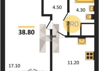 Продаю 1-комнатную квартиру, 38.8 м2, Воронеж, улица Красных Партизан, 35