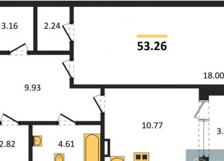 Продам однокомнатную квартиру, 53.3 м2, Воронеж, улица 45-й Стрелковой Дивизии, 259/27, Коминтерновский район