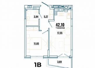 Продажа 1-комнатной квартиры, 42.1 м2, Ростовская область