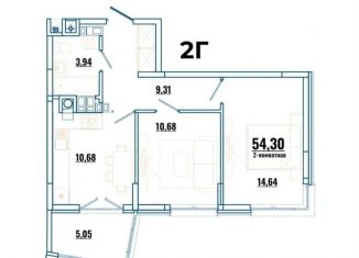 Продаю 2-ком. квартиру, 54.3 м2, Ростов-на-Дону