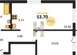 Продажа 1-комнатной квартиры, 53.7 м2, Новосибирская область