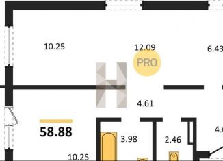 1-ком. квартира на продажу, 58.9 м2, Новосибирская область