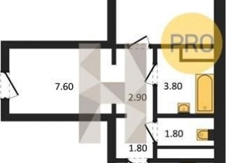 Однокомнатная квартира на продажу, 47.3 м2, Воронеж, улица Пескова, 6