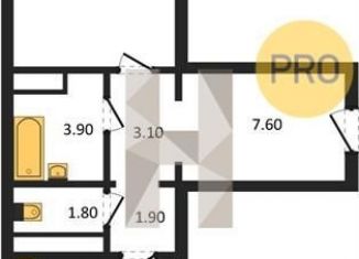 Продам 1-ком. квартиру, 48.7 м2, Воронеж, улица Шишкова, 140Б/23