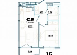 Продаю 1-комнатную квартиру, 42.1 м2, Ростов-на-Дону, Пролетарский район