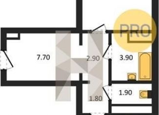 Продам 1-ком. квартиру, 47.9 м2, Воронеж, улица Пескова, 6, Центральный район