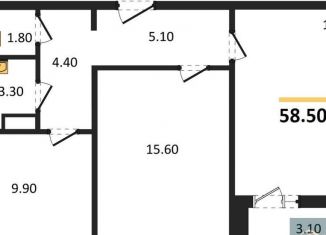 Продам 2-ком. квартиру, 58.5 м2, Воронеж, улица Пескова, 6, Центральный район