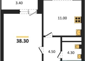 Продажа однокомнатной квартиры, 38.3 м2, Воронеж, улица Пескова, 6