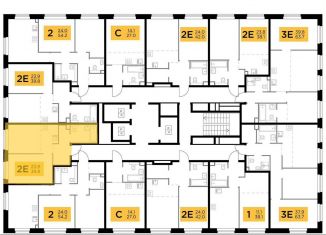 Продается двухкомнатная квартира, 39.8 м2, Московская область, жилой комплекс Белый Grad, 12.2