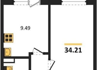 1-ком. квартира на продажу, 34.2 м2, Воронеж, улица 45-й Стрелковой Дивизии, 259/27