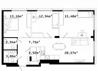 Продается 3-комнатная квартира, 78.7 м2, Челябинск, улица Труда, 187