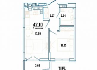 Продается однокомнатная квартира, 42.1 м2, Ростов-на-Дону