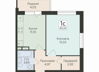 Продажа 1-ком. квартиры, 40.2 м2, Воронеж, Центральный район, улица Ломоносова, 114Ю