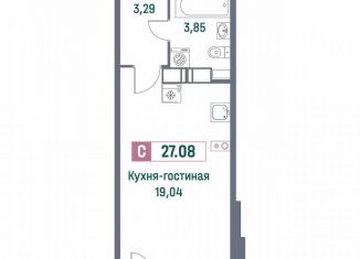 Продаю квартиру студию, 27.1 м2, Мурино, Ручьёвский проспект, 1/24