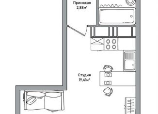 Продажа квартиры студии, 27 м2, Ярославль, улица Строителей, 20