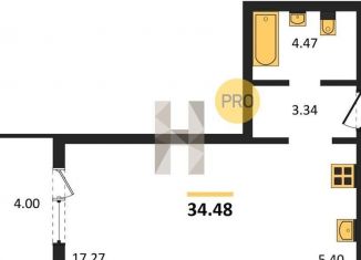 Продаю квартиру студию, 34.5 м2, Новосибирская область