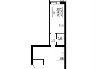 Продам 1-комнатную квартиру, 64 м2, село Каменка
