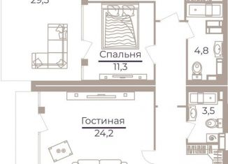 Продаю 3-комнатную квартиру, 108.2 м2, Москва, Херсонская улица, 43к5, район Черёмушки
