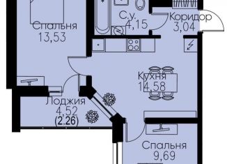 2-комнатная квартира на продажу, 47.3 м2, Кудрово