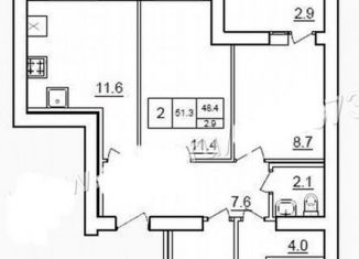 Продаю 2-комнатную квартиру, 51 м2, Самара, Демократическая улица, 134, ЖК Куйбышев