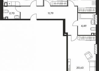 Продам 3-комнатную квартиру, 80 м2, Ростов-на-Дону, Ашхабадский переулок, 2/46, ЖК Ленина, 46