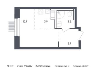 Продаю квартиру студию, 21.9 м2, Мытищи, жилой комплекс Мытищи Парк, к4, ЖК Мытищи Парк