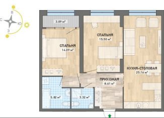 Продается двухкомнатная квартира, 75.6 м2, Екатеринбург, ЖК Дискавери Резиденс
