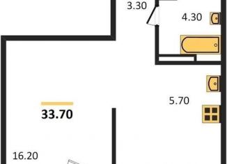 Продается квартира студия, 33.7 м2, поселок Кудряшовский, улица Богдана Хмельницкого, 19/3