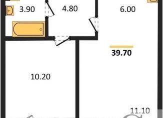 Продажа однокомнатной квартиры, 39.7 м2, Новосибирск, 1-я Чулымская улица, 112/5, ЖК Ясный Берег