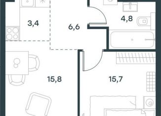 Продам двухкомнатную квартиру, 46.3 м2, Москва, Большая Академическая улица, 85к1, Тимирязевский район