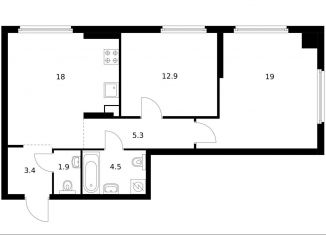 2-ком. квартира на продажу, 65 м2, Москва, ЖК Кронштадтский 9, жилой комплекс Кронштадтский 9, к2