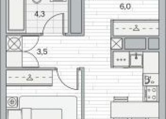 Продаю 1-ком. квартиру, 40.7 м2, Москва, Береговой проезд, 3, ЖК Береговой