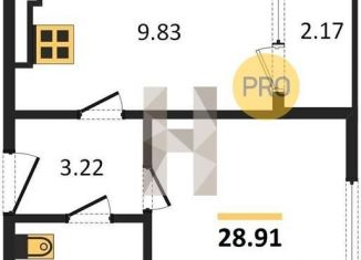 1-комнатная квартира на продажу, 28.9 м2, Калининград, ЖК Белый Сад, Интернациональная улица, 16