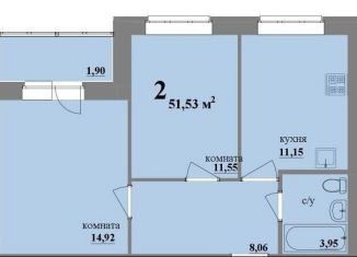 Продажа 2-комнатной квартиры, 51.5 м2, Муром