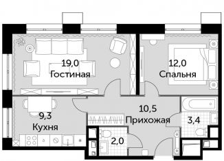 Продается 2-ком. квартира, 56.2 м2, Москва, ЖК Движение Тушино, жилой комплекс Движение Тушино, к1-2