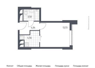 Квартира на продажу студия, 25.8 м2, деревня Раздоры, жилой комплекс Спутник, к14