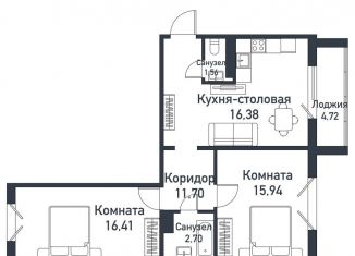 Продажа 2-комнатной квартиры, 64.4 м2, Челябинская область