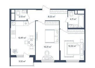 Продаю 3-комнатную квартиру, 57.9 м2, поселок Мещерино