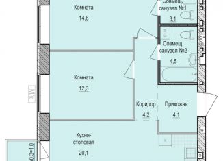 Продажа 2-комнатной квартиры, 62.9 м2, село Первомайский