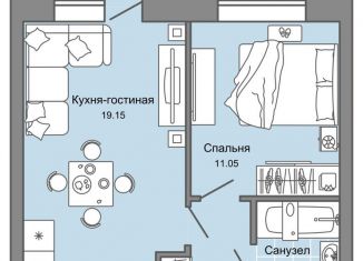 Продам однокомнатную квартиру, 39 м2, Ульяновск, ЖК Дивный Сад