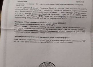 Продается земельный участок, 12.8 сот., поселок Поляны, Выборгское шоссе, 71