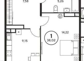 Продается 1-ком. квартира, 38 м2, Ростов-на-Дону, проспект Соколова, 68, ЖК Соколова, 68