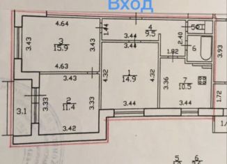 3-ком. квартира на продажу, 65.8 м2, Санкт-Петербург, метро Комендантский проспект, Богатырский проспект, 35к2