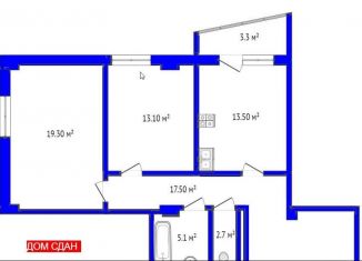 Продается 2-ком. квартира, 75 м2, Тюмень, Заречный проезд, 39Ак2, ЖК Ривьера