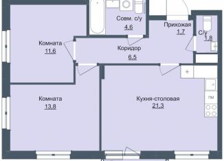 Продам двухкомнатную квартиру, 61.3 м2, Ижевск