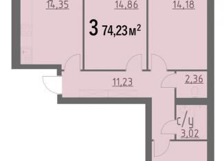 Продам 3-ком. квартиру, 74.2 м2, Муром