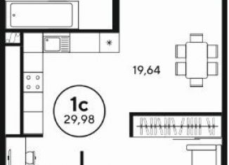 Продам квартиру студию, 29.7 м2, Ростов-на-Дону, проспект Чехова, 118В, ЖК Соколова, 68